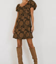 Mini dress in brown
