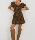 Mini dress in brown