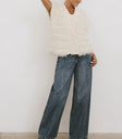 Puffy vest in ivory