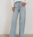 Light wash straight legs denim