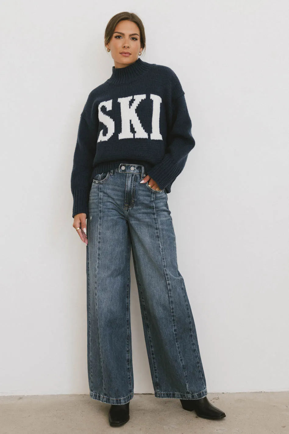 Medium wash denim