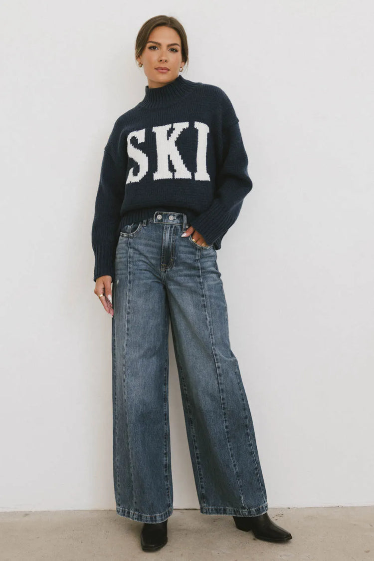 Medium wash denim