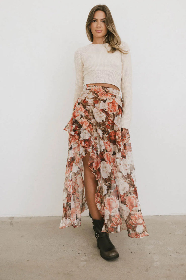 Floral maxi skirt