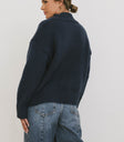 navy knit sweater