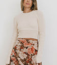 cropped ribbed sweater