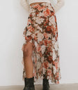 Layered floral skirt