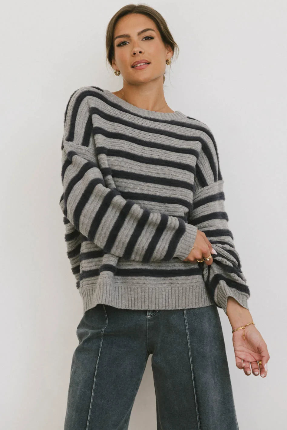 Long sleeves sweater in grey