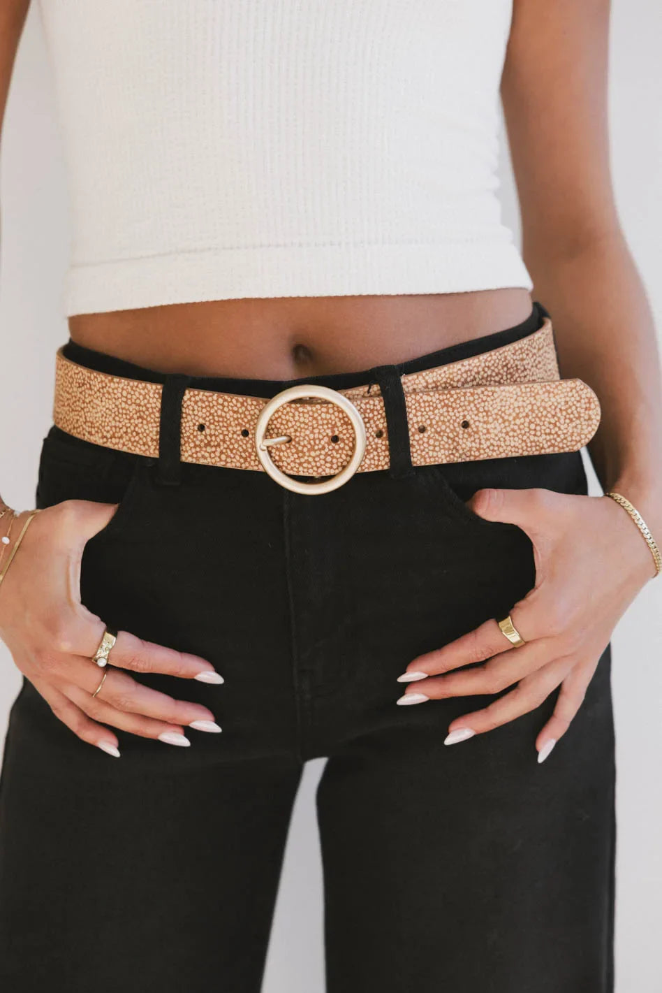 Faux fur belt