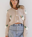 FLORAL KNIT CARDIGAN