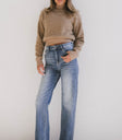Eloise Mock Neck Sweater in Taupe - FINAL SALE