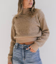 textured turtleneck sweater