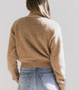 textured sweater in taupe