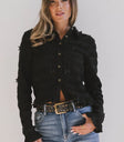 Bow blouse in black