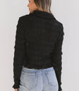 Plain color top in black