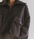 contrast zip up