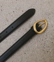 Thin belt in black