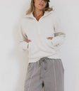 HALF ZIP JACKET IN BONE