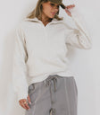 HALF ZIP JACKET IN BONE