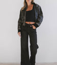 CUFF DETAIL BLACK JEANS