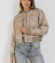 washed vegan leather jacket