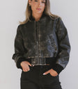 vegan leather black jacket