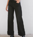 BLACK WIDE LEG DENIM