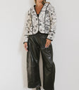 black faux leather pants