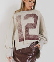 Long sleeves top in taupe