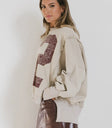 Knit top in taupe