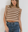 Round neck top in brown