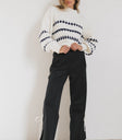 knit sweater with mock neck