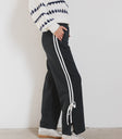 pinstripe track pants