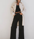 snap button front sherpa jacket