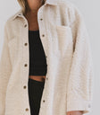 sherpa detail jacket with front pockets