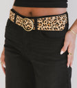 Leopard print belt