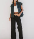 BLACK DENIM JEANS WITH CUFF