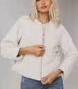 Zip up jacket in cream
