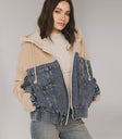 denim jacket with sherpa detail
