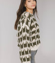 ivory and green sweater