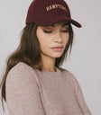 Burgundy hat