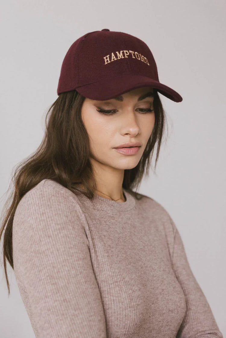 Burgundy hat