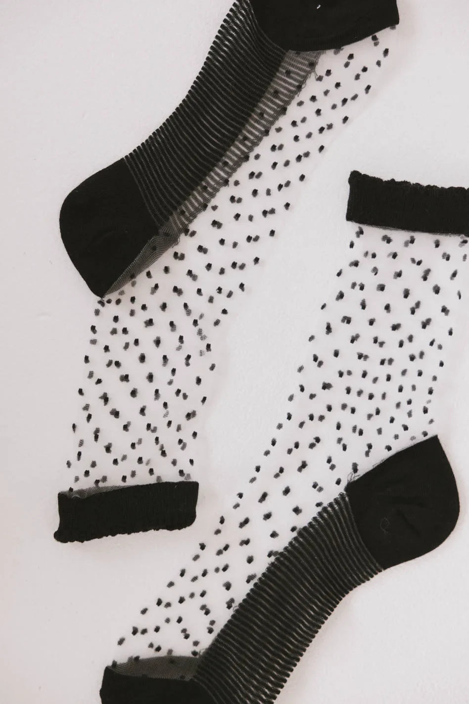 Black socks with dots details