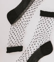 Black socks with dots details