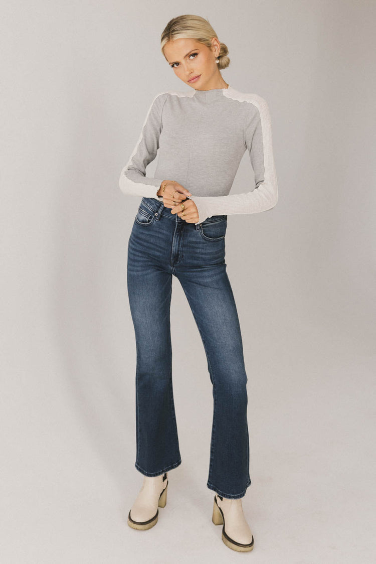 RIBBED TOP IN GREY