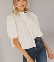 Short sleeves top in cream