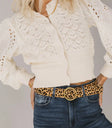 Button up knit sweater top