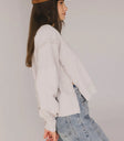 Side slit top in grey
