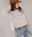 Knit top in grey