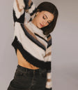 Knit striped sweater