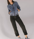 BLACK DENIM JEANS WITH CUFF